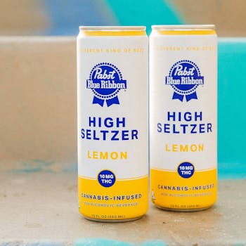 Pabst Blue Ribbon - High Seltzer Lemon - 4 pack (40mg THC Total)